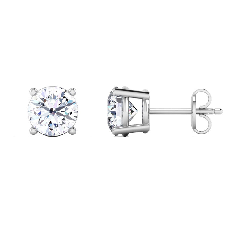 14K Yellow Gold 0.57TDW Lab Grown Diamond Solitaire Earrings
