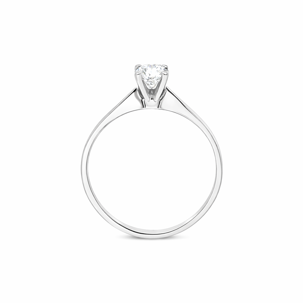 14K White Gold 0.50CT Lab Grown Diamond Solitaire Ring