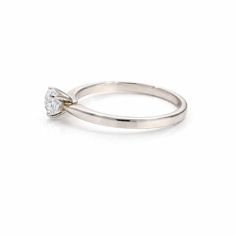 14K White Gold 0.50CT Lab Grown Diamond Solitaire Ring