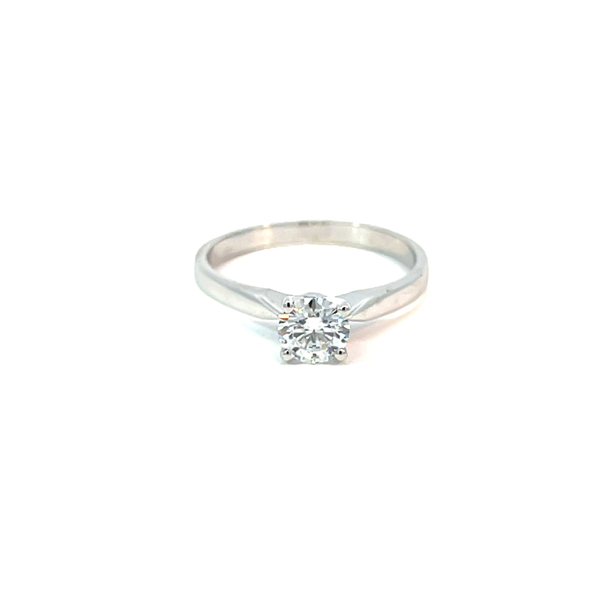 14K White Gold 0.50CT Lab Grown Diamond Solitaire Ring
