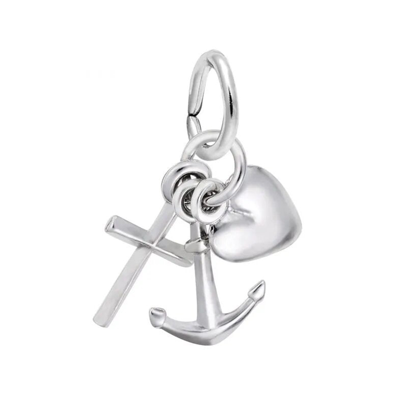 Sterling Silver Faith Hope Charity Charm