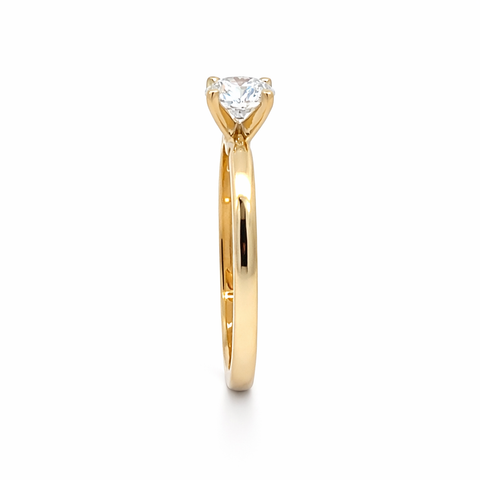 1.06CT Lab Grown Diamond Solitaire Ring in 14K Yellow Gold