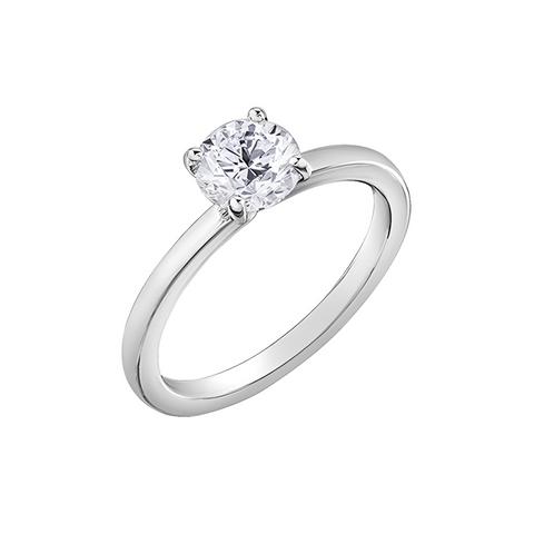 10K White Gold 0.30CT Canadian Diamond Solitaire Ring