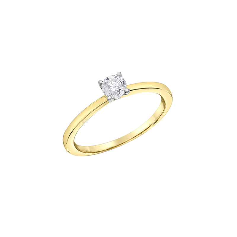 10K Yellow Gold 0.30CT Canadian Diamond Solitaire Ring
