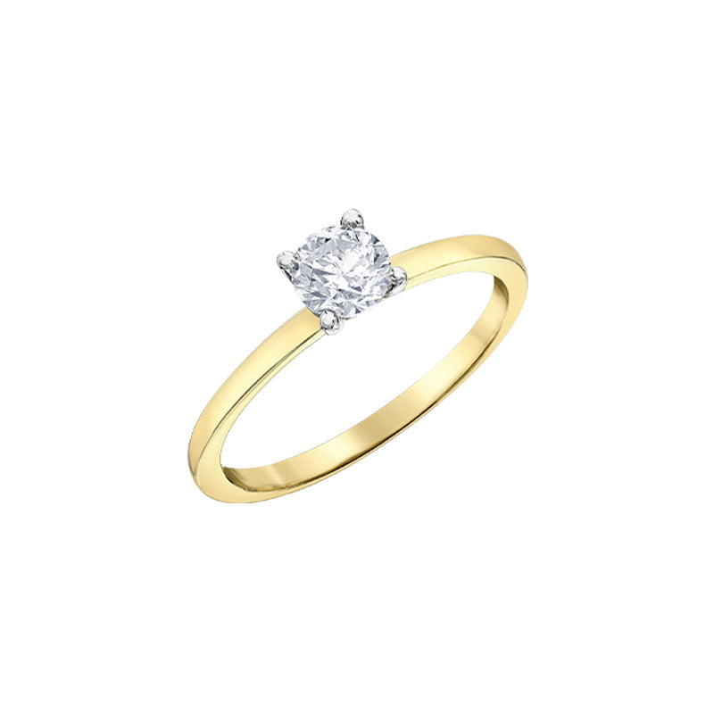 10K Yellow Gold 0.50CT Canadian Diamond Solitaire Ring