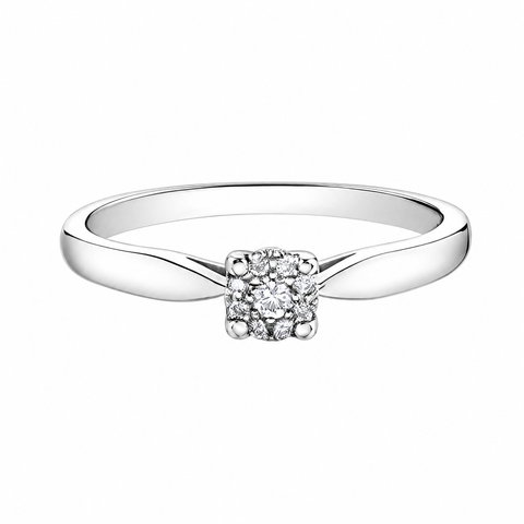 10K White Gold 0.08TDW Diamond Promise Ring
