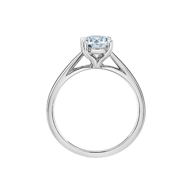 14K White Gold 1.04CT Lab Diamond Solitaire Ring