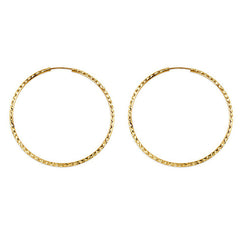 10K Yellow Gold 45MM Dazzles Hoop Earring