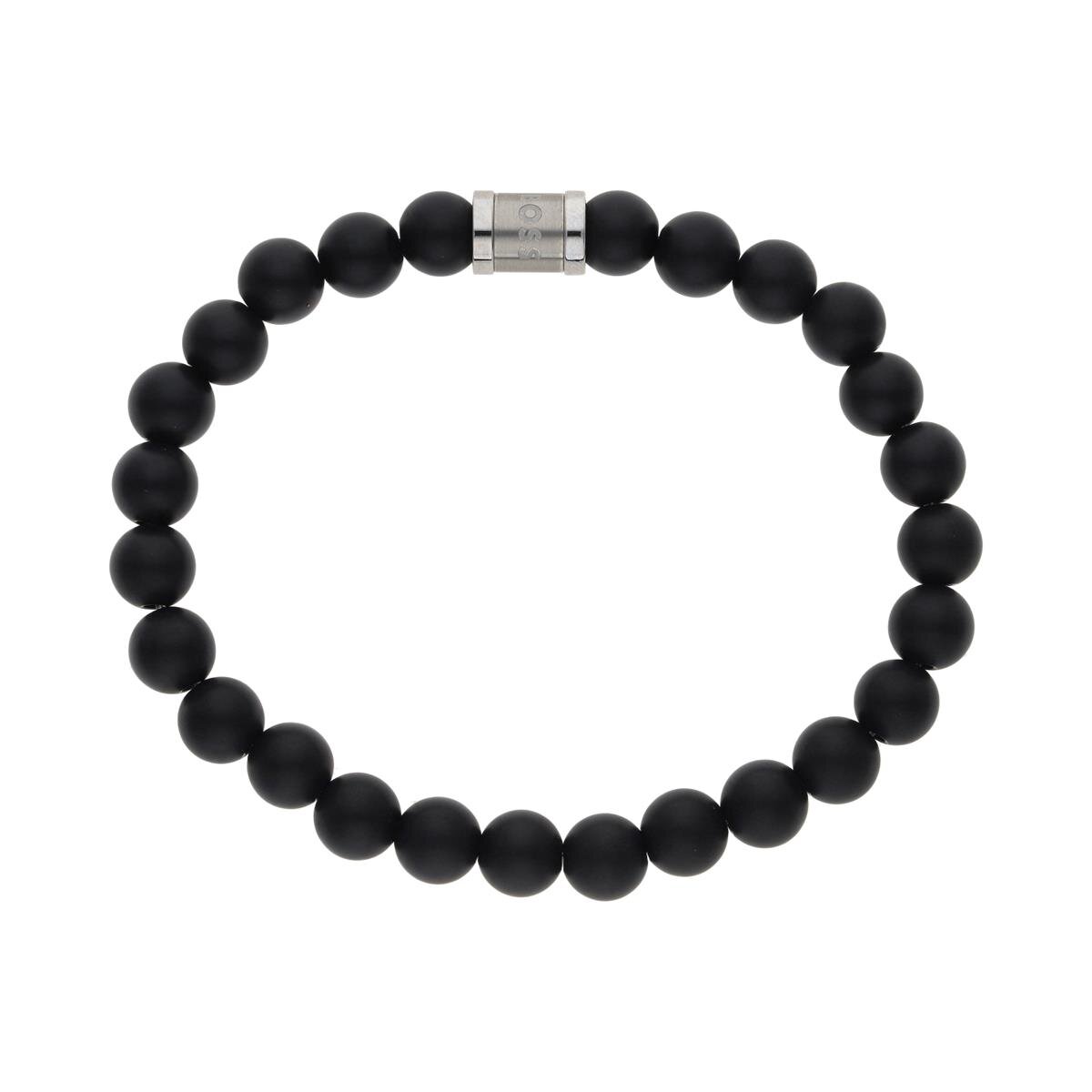 Hugo Boss Jewellery Men&#39;s Onyx Beads Bracelet 1580042M