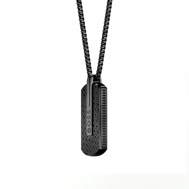 Hugo Boss Jewellery Mens Orlado Black Pendant 1580356