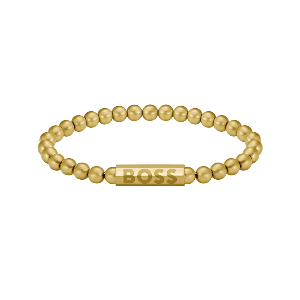 Hugo Boss Jewellery Men&#39;s Sphere Metal Collection Beaded Bracelet 1580666M
