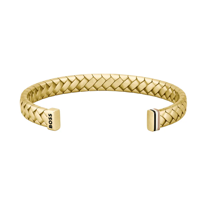 Hugo Boss Jewellery Gold Steel Men&#39;s Open Bangle 1580672