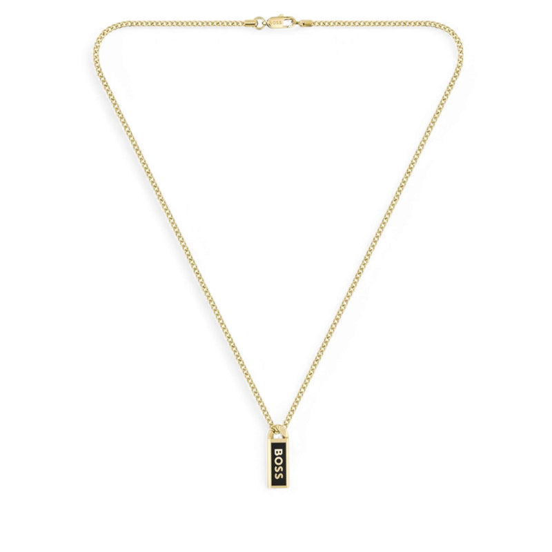 Hugo Boss Jewellery Men&#39;s Kassy Gold Plated Stainless Steel Necklace 1580678