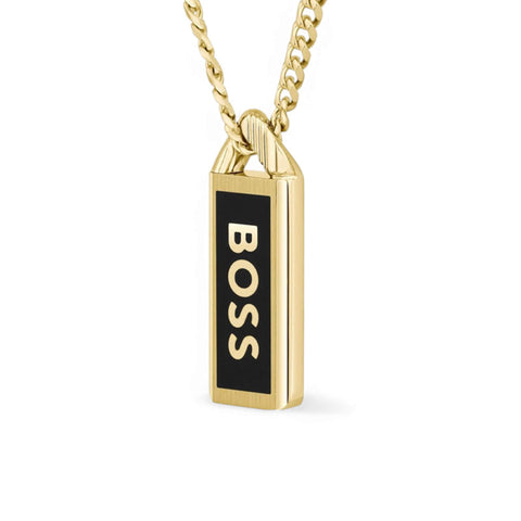 Hugo Boss Jewellery Men's Kassy Gold Plated Stainless Steel Necklace 1580678