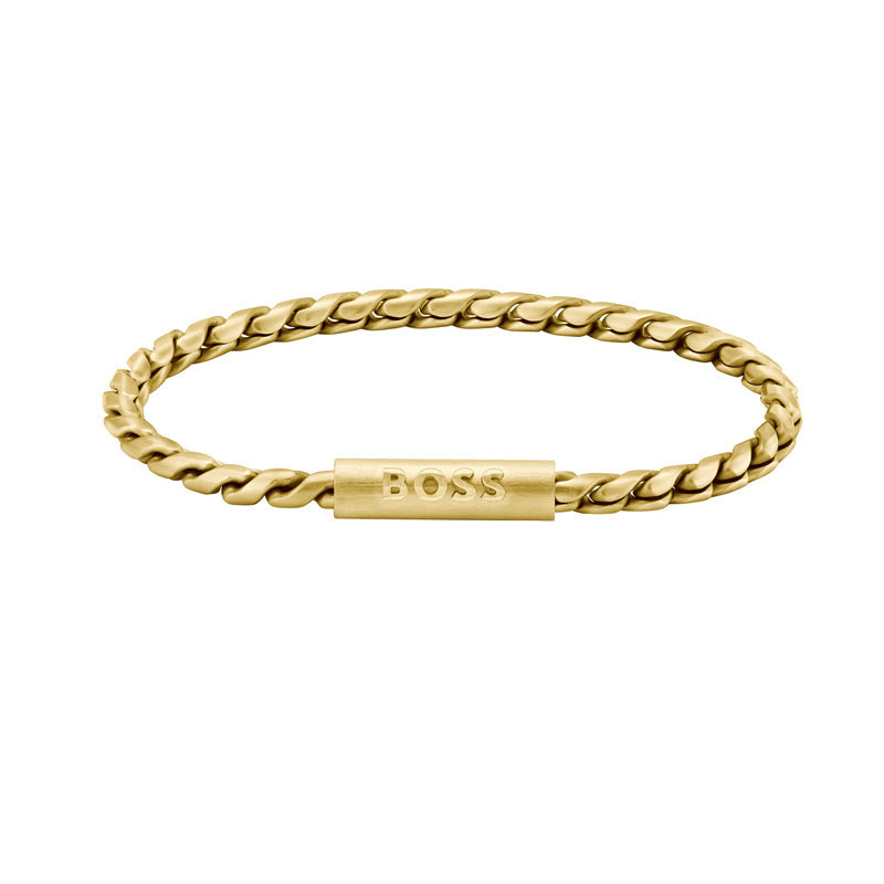 Hugo Boss Jewellery Men&#39;s Doran Bracelet in Gold-Plated Steel 1580696