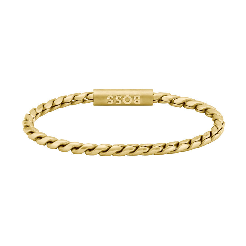 Hugo Boss Jewellery Men&#39;s Doran Bracelet in Gold-Plated Steel 1580696
