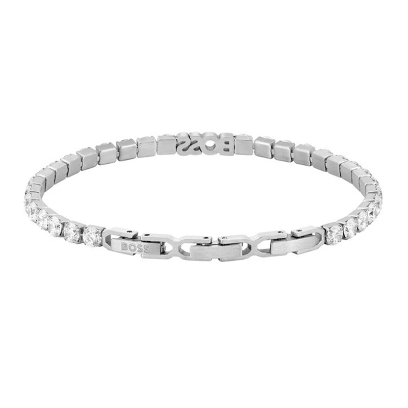 Hugo Boss Jewellery Men&#39;s Stainless Steel Tennis Bracelet 1580707