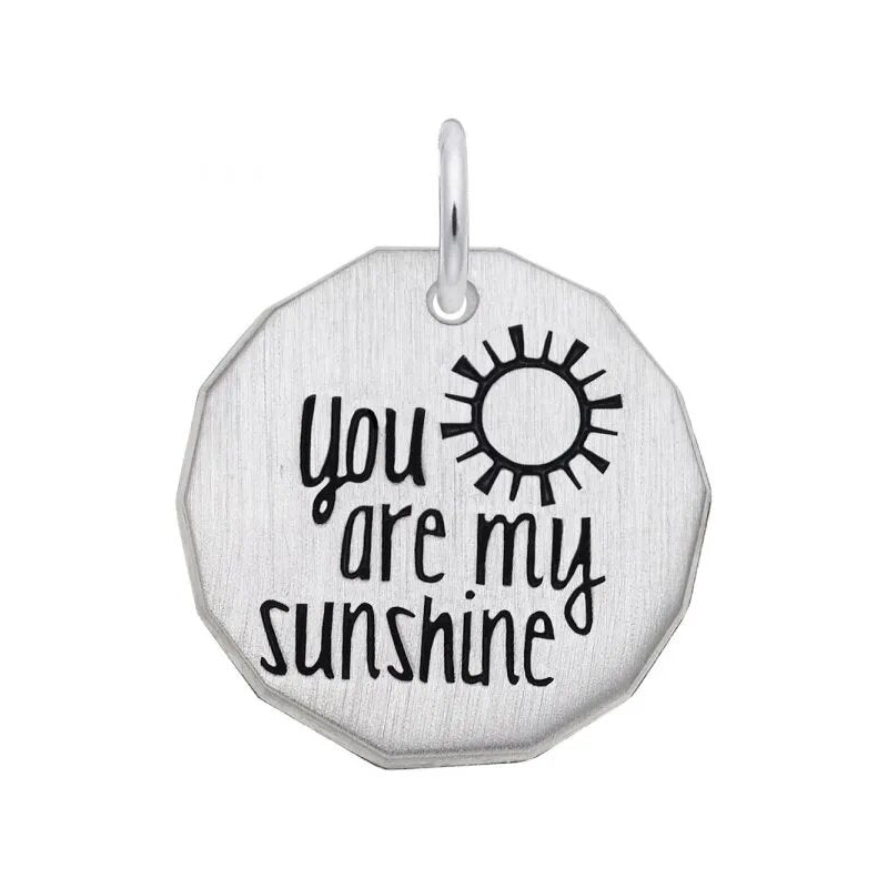 You Are My Sunshine Tag Sterling Silver Charm