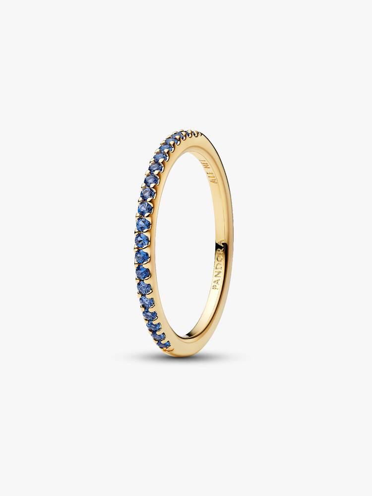 Pandora Sparkling Blue Half-Eternity Band Ring