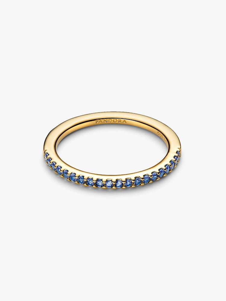 Pandora Sparkling Blue Half-Eternity Band Ring