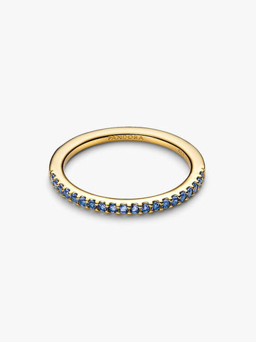 Pandora Sparkling Blue Half-Eternity Band Ring