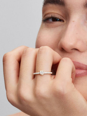 Pandora White Chakra Heart Ring