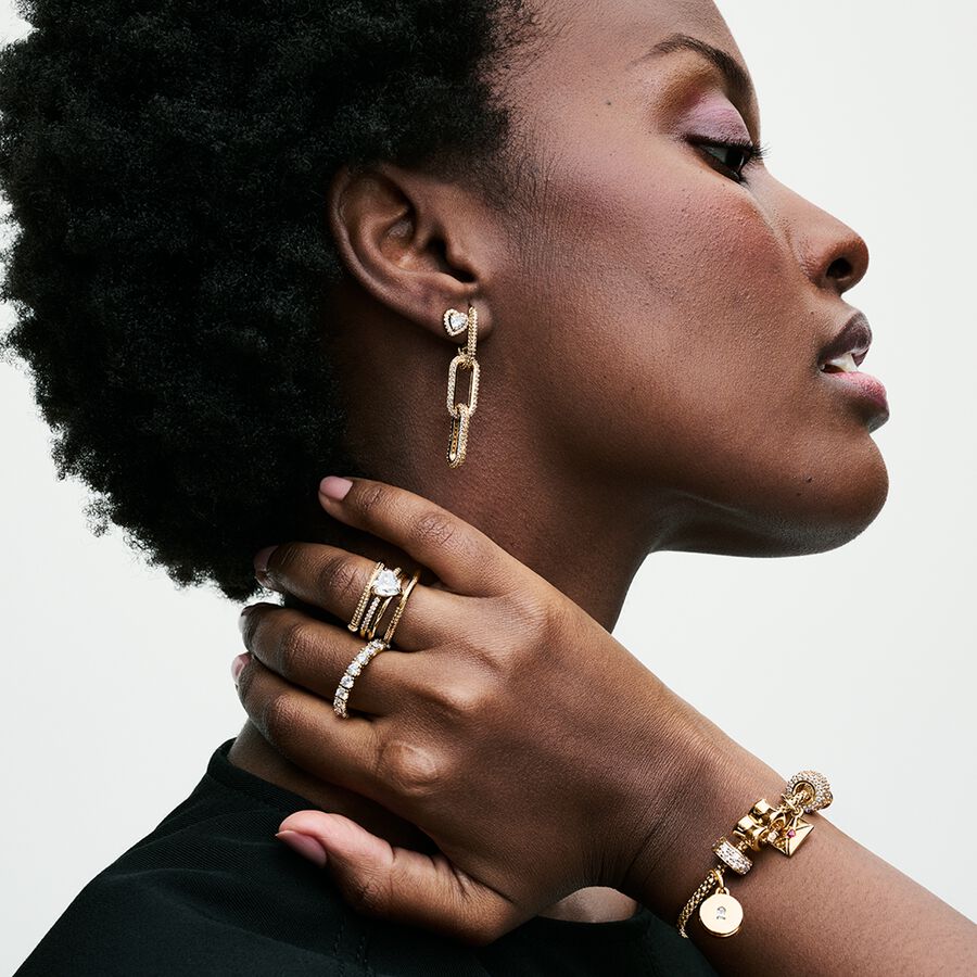 Pandora Double Band Heart Ring