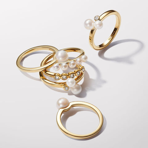 Pandora Duo Treated Freshwater Cultured Pearls Ring