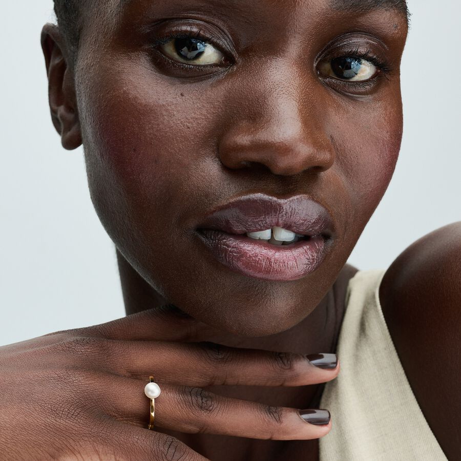 Pandora Treated Freshwater Cultured Pearl Ring