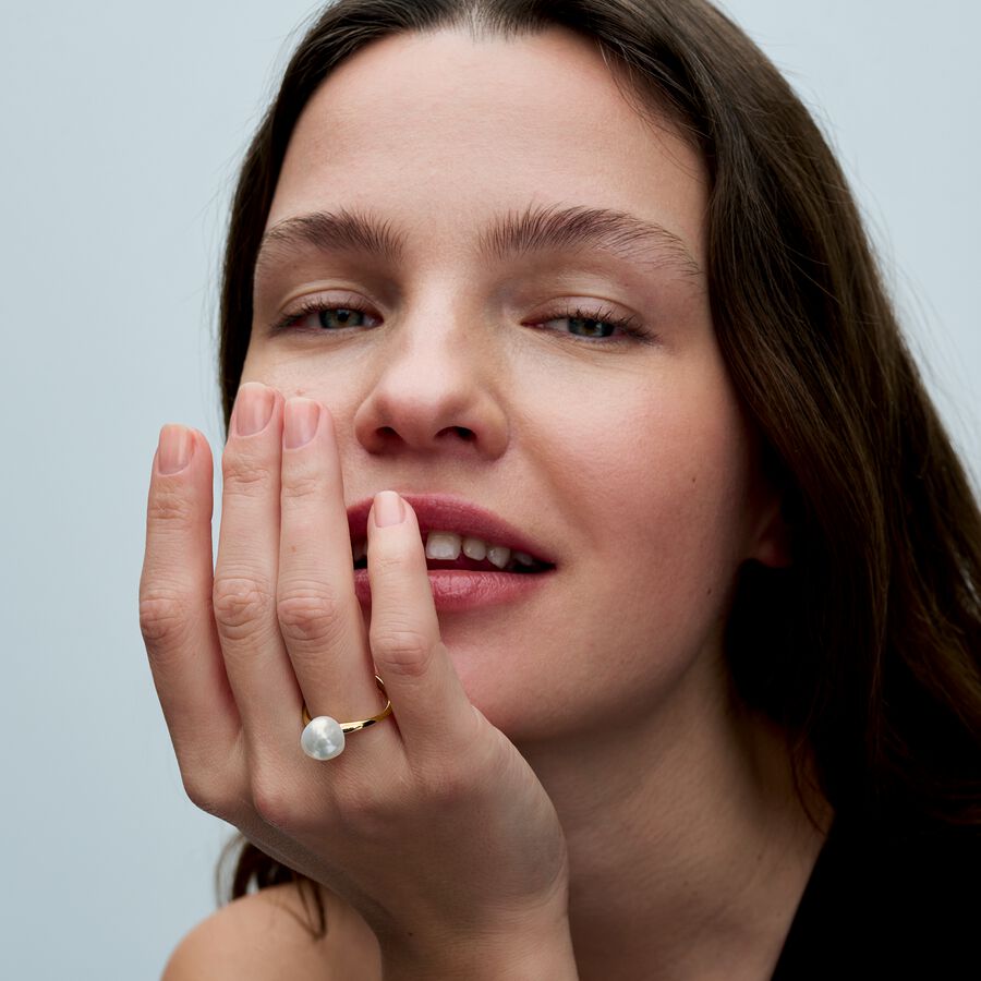 Pandora Baroque Treated Freshwater Cultured Pearl Ring