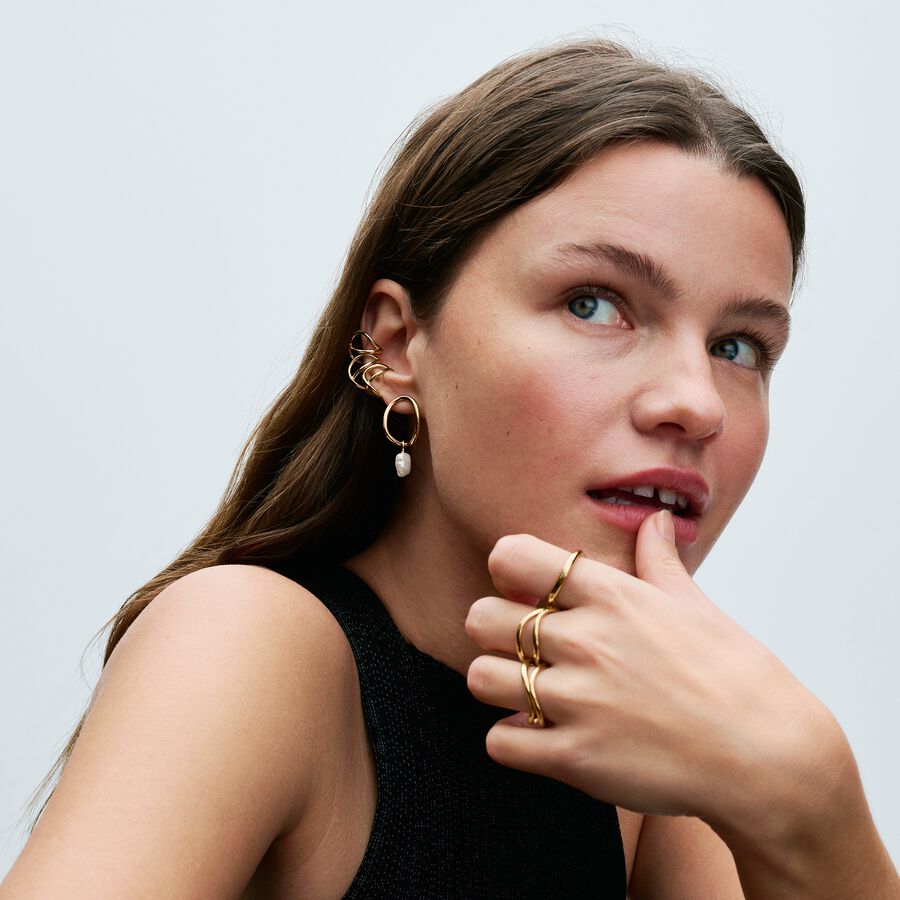 Pandora Organically Shaped Band Ring