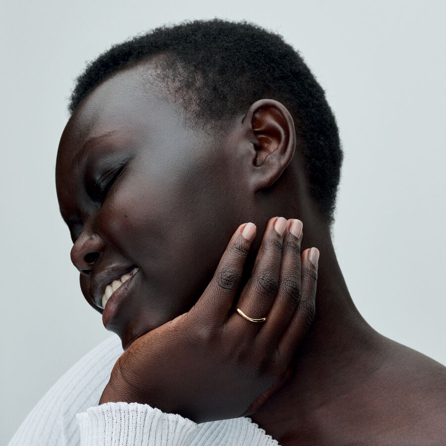 Pandora Organically Shaped Band Ring