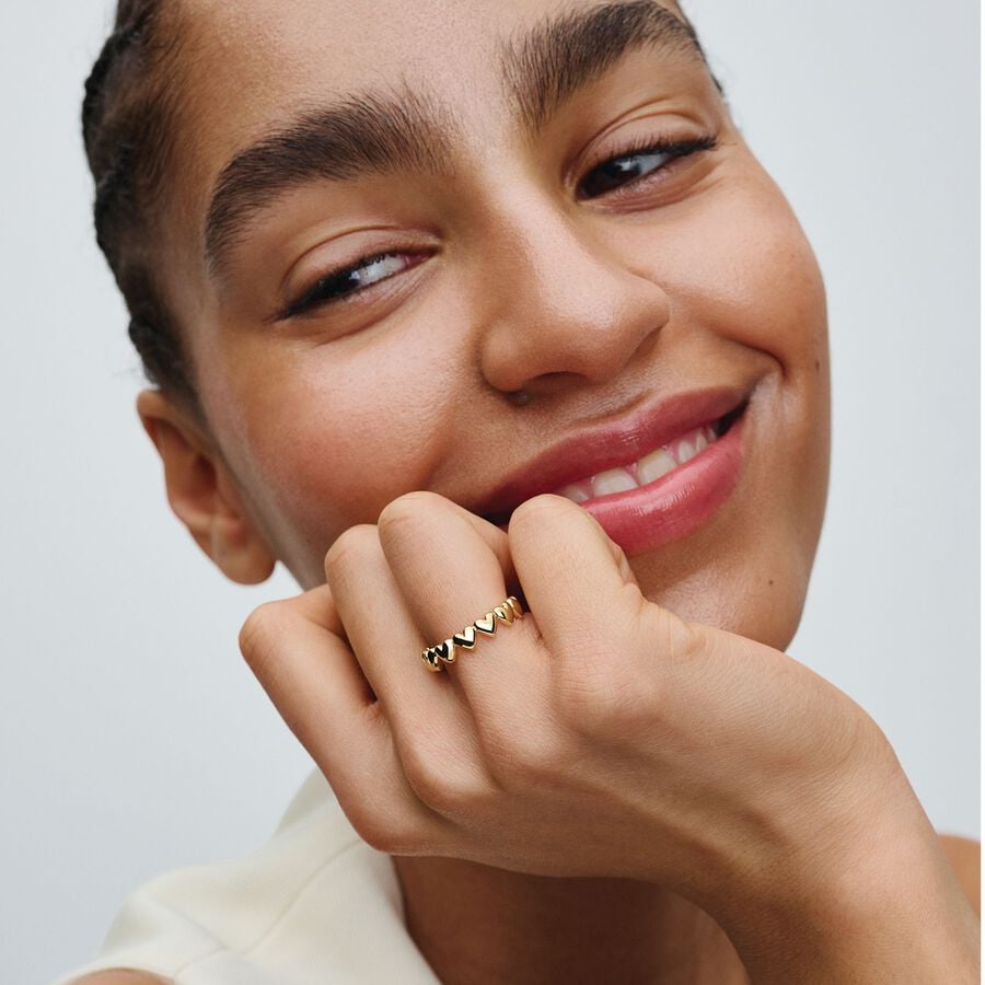 Pandora Row of Hearts Ring 163427C00