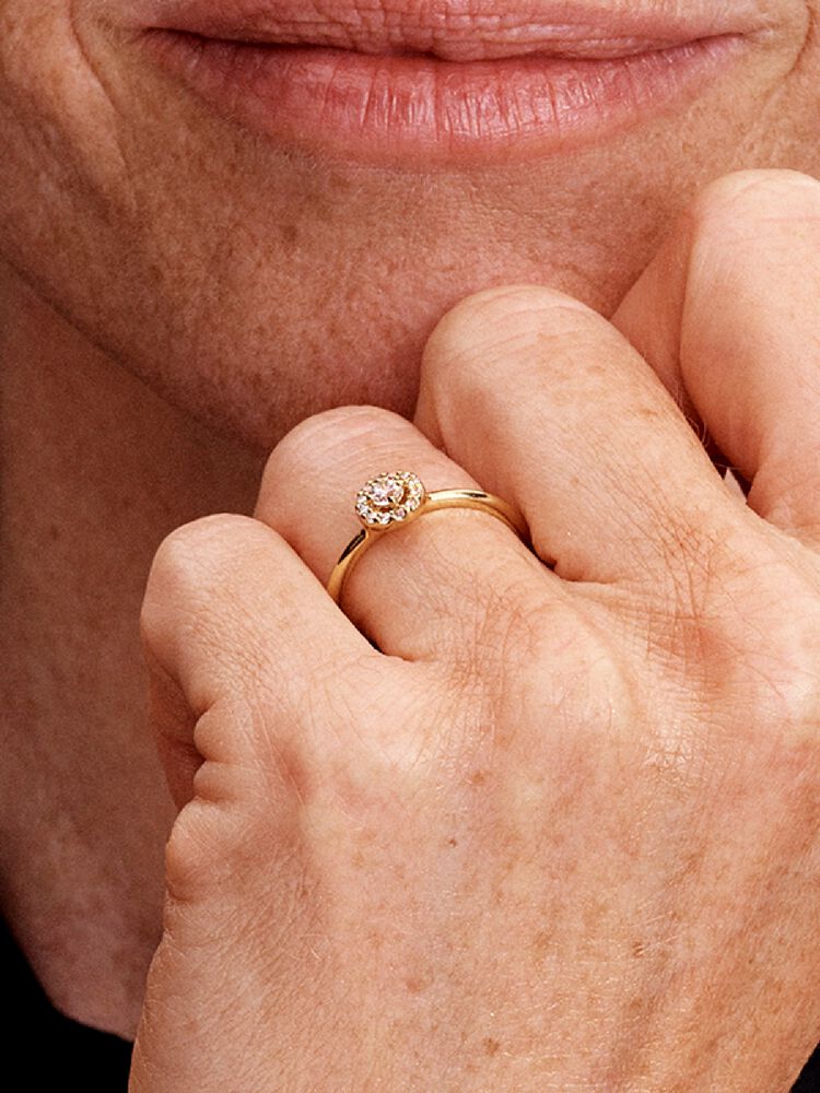 Pandora Round Pave Halo Ring