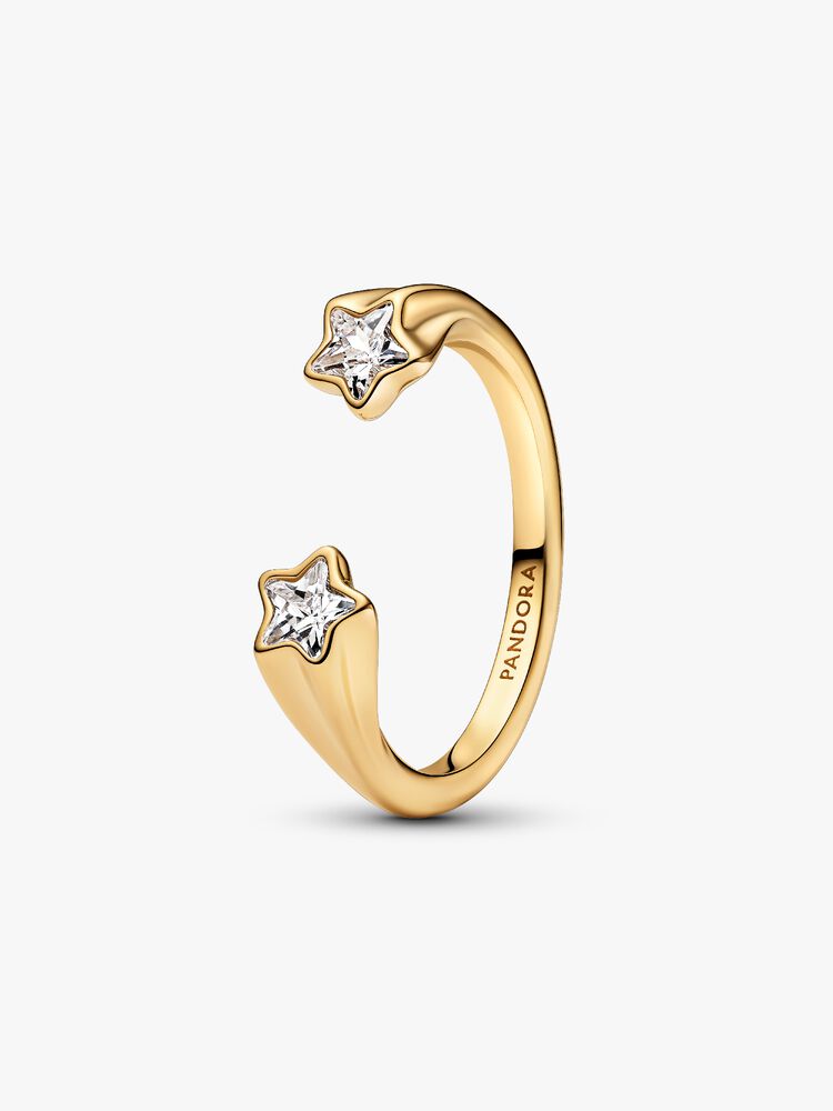 Pandora Shooting Stars Gold Plated Open Ring