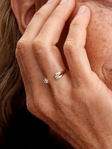 Pandora Shooting Stars Gold Plated Open Ring