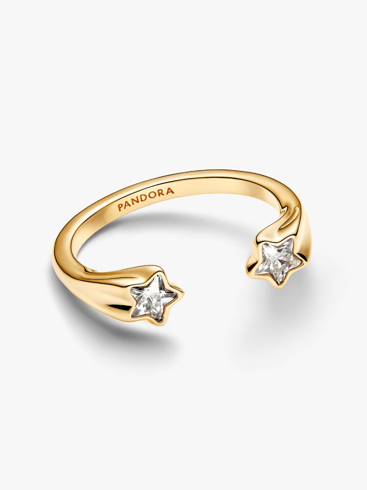 Pandora Shooting Stars Gold Plated Open Ring