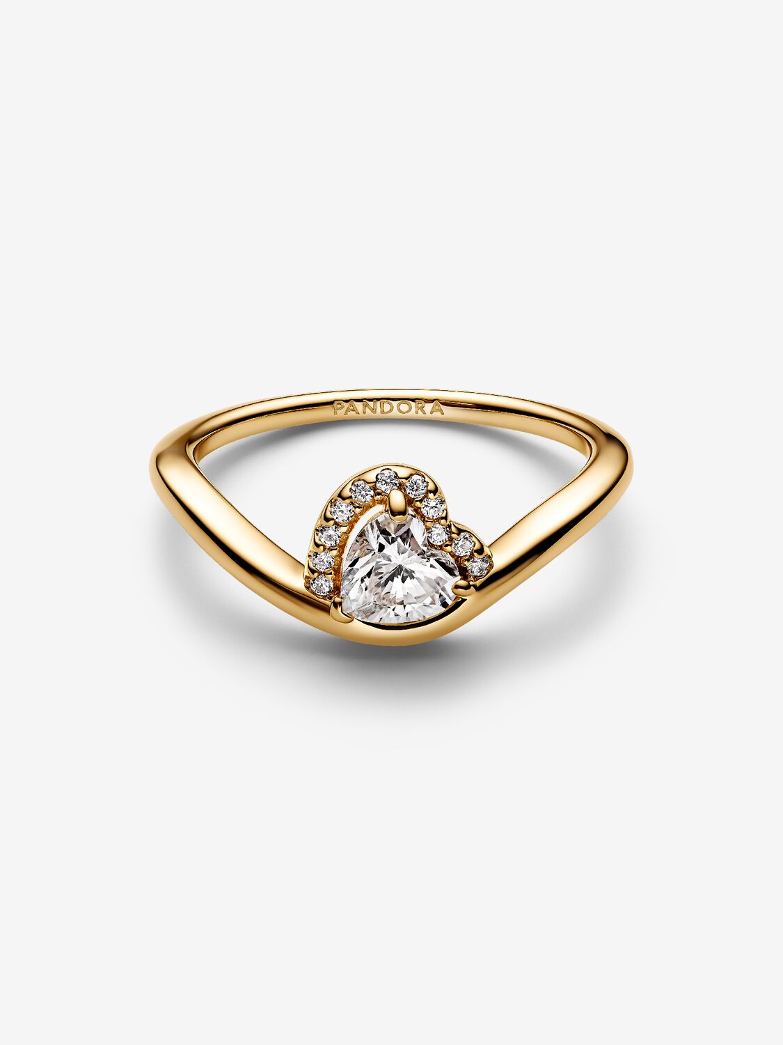 Pandora Wavy Heart Ring