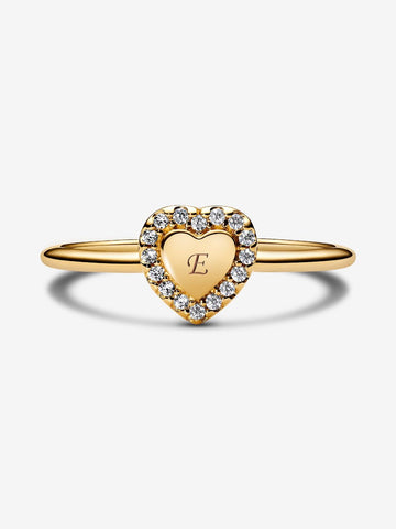 Pandora Engravable Heart Halo Ring
