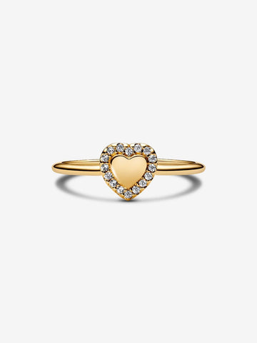 Pandora Engravable Heart Halo Ring