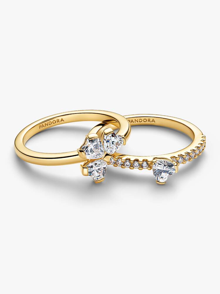Pandora Sparkling Lucky Clover Splittable Ring