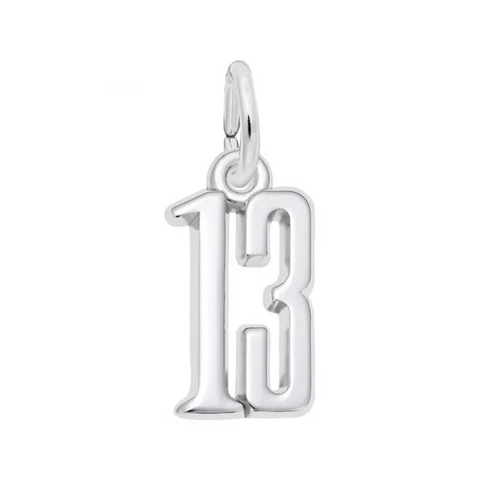 That’s My Number 13 Sterling Silver Charm