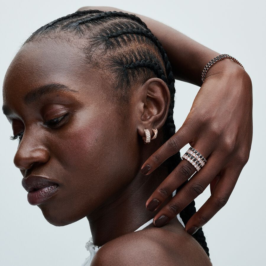 Pandora Black Sparkling Row Eternity Ring