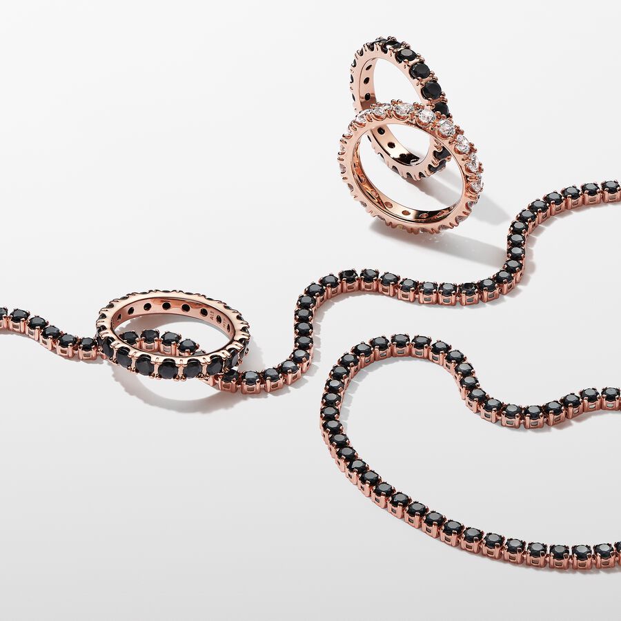 Pandora Black Sparkling Row Eternity Ring