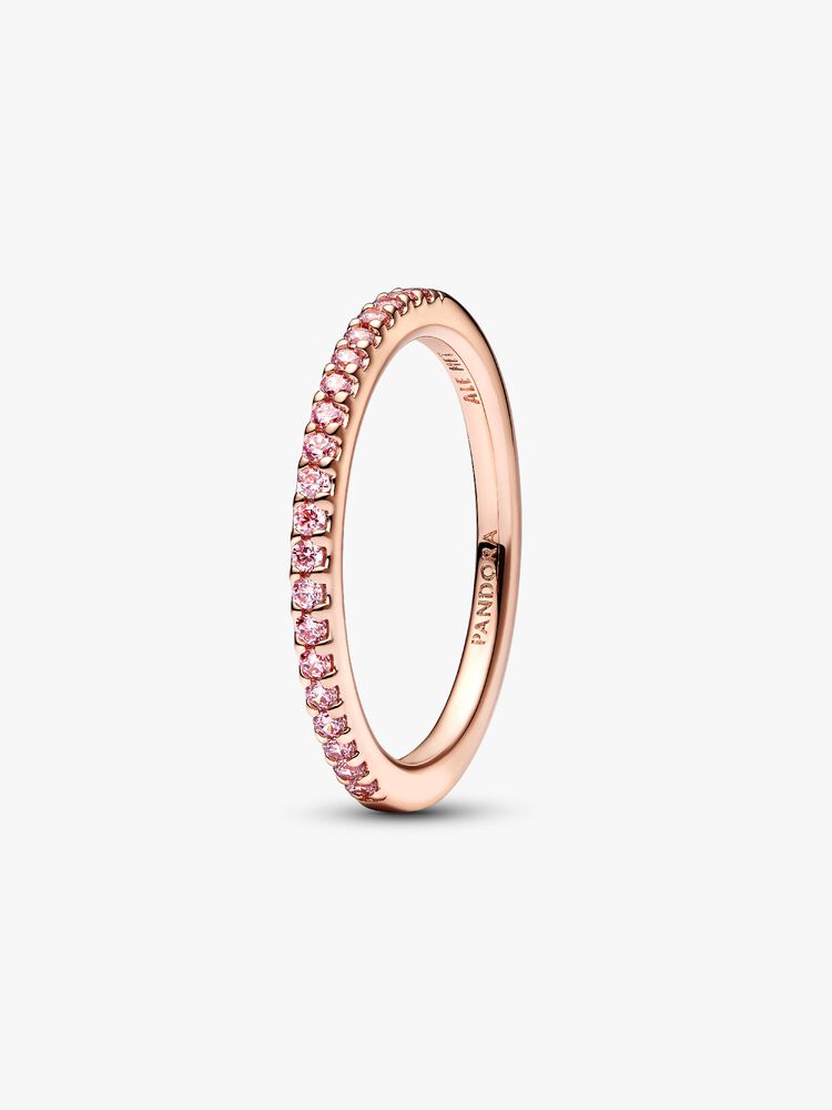 Pandora Sparkling Pink Band Ring