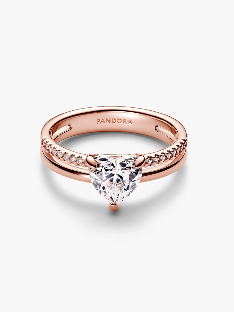 Pandora Double Band Heart Ring