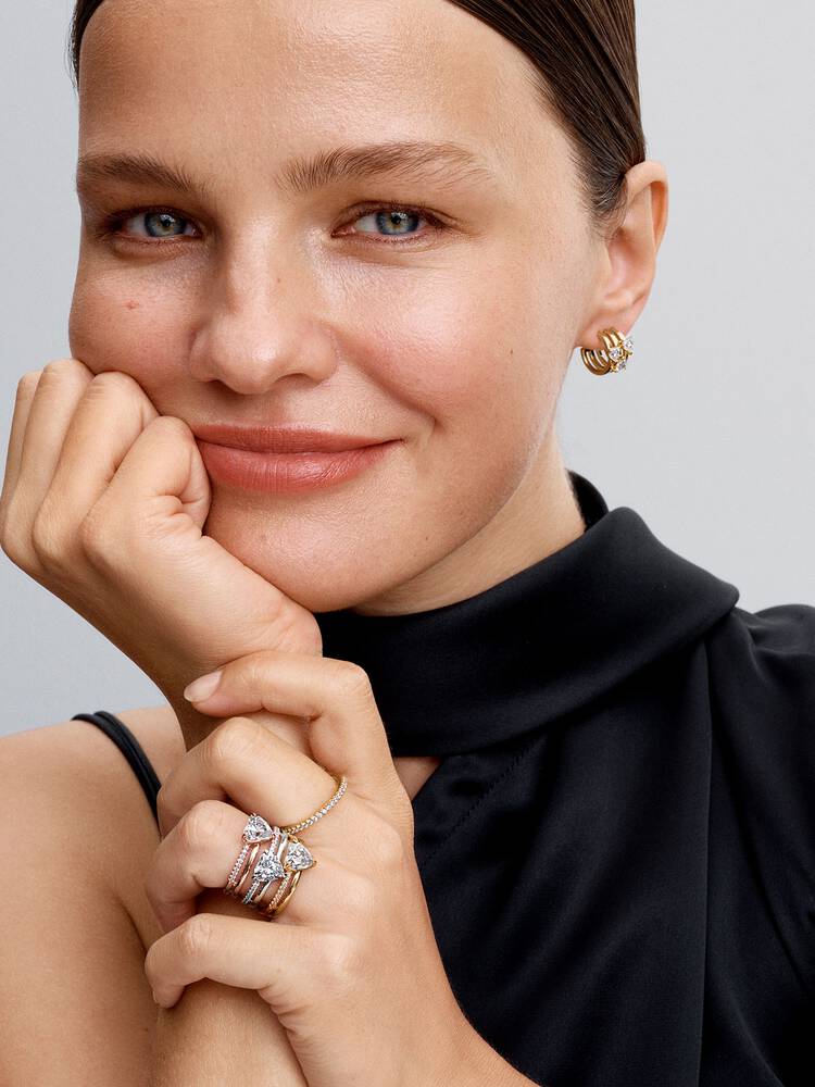 Pandora Double Band Heart Ring