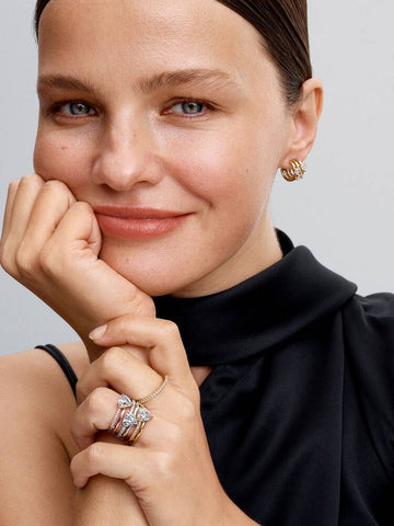 Pandora Double Band Heart Ring