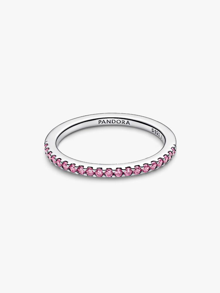 Pandora Sparkling Pink Band Ring