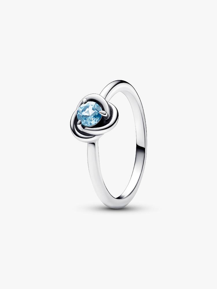 Pandora March Birthstone Aquarius Eternity Circle Ring